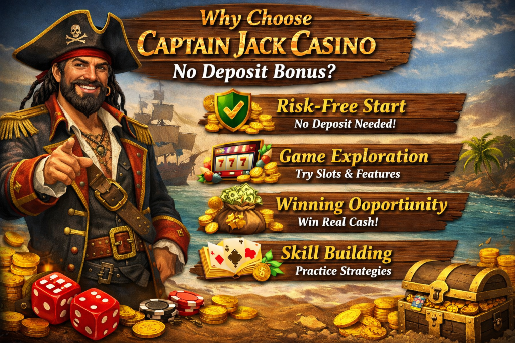 Choose Captain Jack Casino No Deposit Bonus
